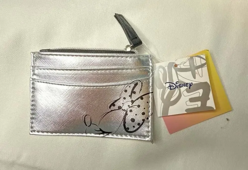 Danielle Nicole Disney Minnie Mouse Metallic Silver Cardholder Coin Purse